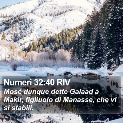Numeri 32:40 RIV Bible Verse Image