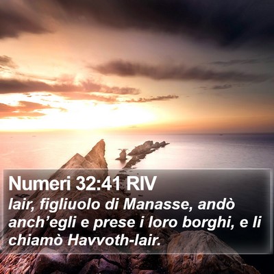 Numeri 32:41 RIV Bible Verse Image