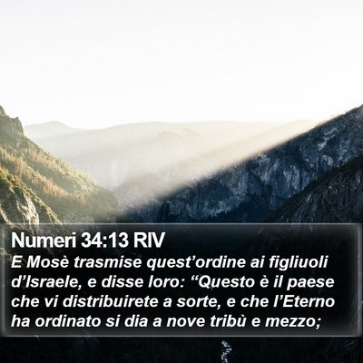 Numeri 34:13 RIV Bible Verse Image
