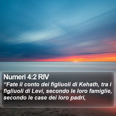 Numeri 4:2 RIV Bible Verse Image