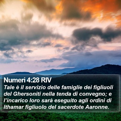Numeri 4:28 RIV Bible Verse Image