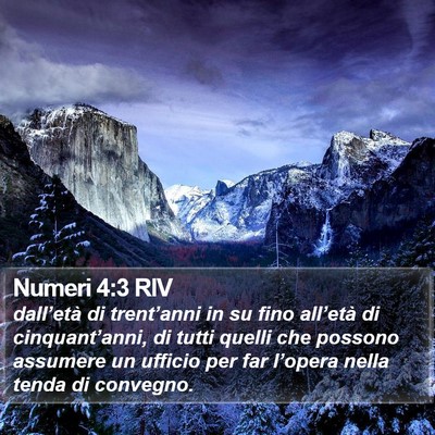 Numeri 4:3 RIV Bible Verse Image