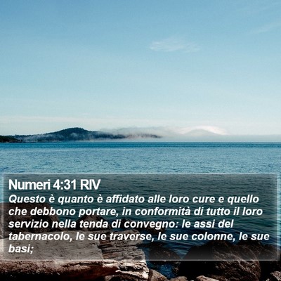 Numeri 4:31 RIV Bible Verse Image