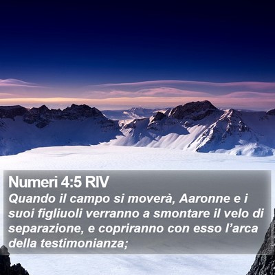 Numeri 4:5 RIV Bible Verse Image