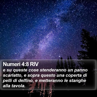 Numeri 4:8 RIV Bible Verse Image