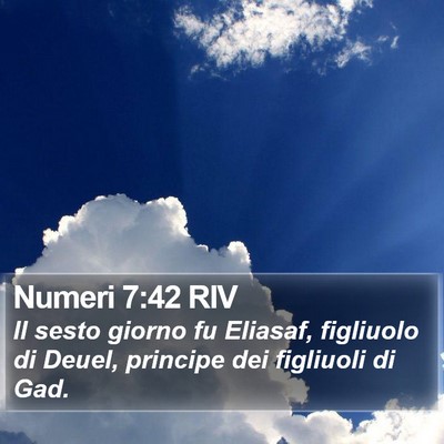 Numeri 7:42 RIV Bible Verse Image