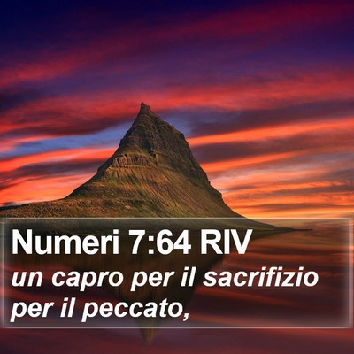 Numeri 7:64 RIV Bible Verse Image