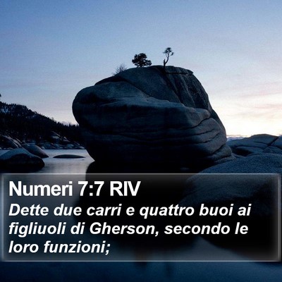 Numeri 7:7 RIV Bible Verse Image
