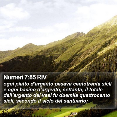 Numeri 7:85 RIV Bible Verse Image