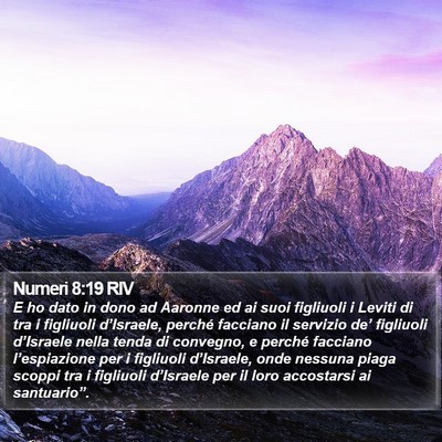 Numeri 8:19 RIV Bible Verse Image