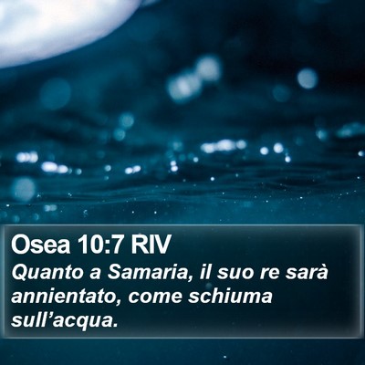 Osea 10:7 RIV Bible Verse Image
