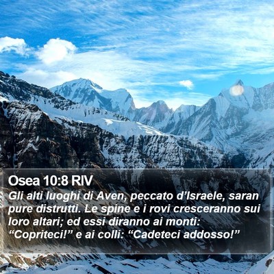 Osea 10:8 RIV Bible Verse Image