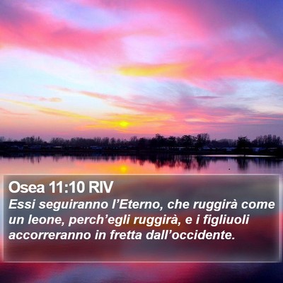 Osea 11:10 RIV Bible Verse Image