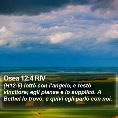Osea 12:4 RIV Bible Verse Image