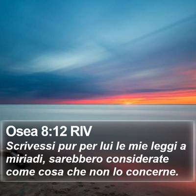 Osea 8:12 RIV Bible Verse Image