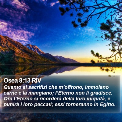 Osea 8:13 RIV Bible Verse Image