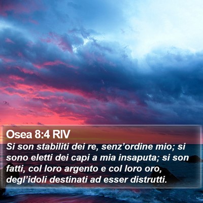 Osea 8:4 RIV Bible Verse Image
