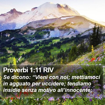 Proverbi 1:11 RIV Bible Verse Image