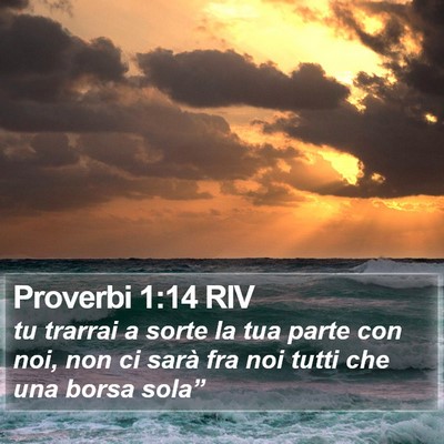 Proverbi 1:14 RIV Bible Verse Image