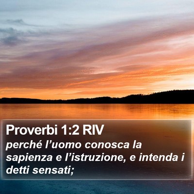 Proverbi 1:2 RIV Bible Verse Image