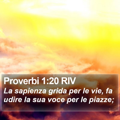 Proverbi 1:20 RIV Bible Verse Image