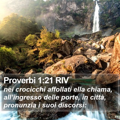 Proverbi 1:21 RIV Bible Verse Image