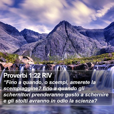 Proverbi 1:22 RIV Bible Verse Image