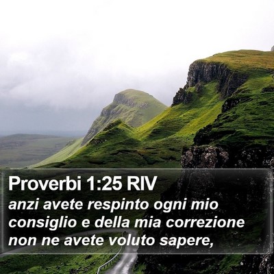 Proverbi 1:25 RIV Bible Verse Image