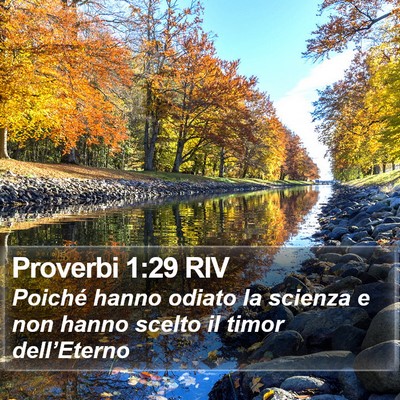 Proverbi 1:29 RIV Bible Verse Image
