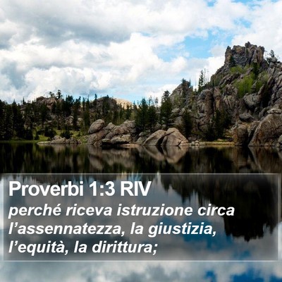 Proverbi 1:3 RIV Bible Verse Image