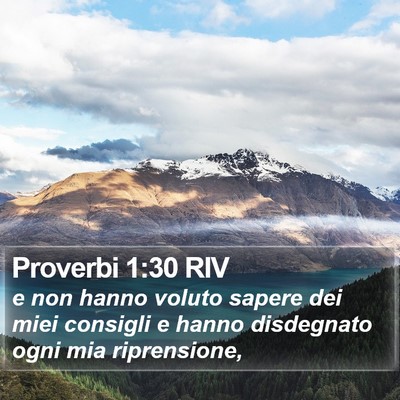 Proverbi 1:30 RIV Bible Verse Image