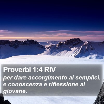Proverbi 1:4 RIV Bible Verse Image