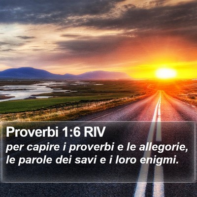 Proverbi 1:6 RIV Bible Verse Image