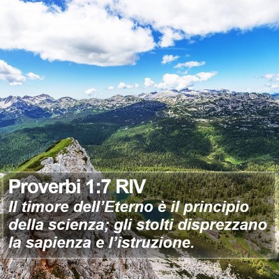 Proverbi 1:7 RIV Bible Verse Image