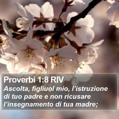 Proverbi 1:8 RIV Bible Verse Image