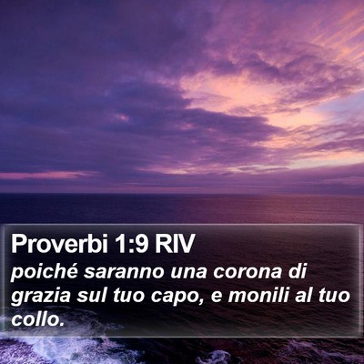 Proverbi 1:9 RIV Bible Verse Image