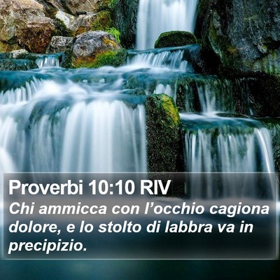 Proverbi 10:10 RIV Bible Verse Image