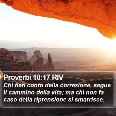 Proverbi 10:17 RIV Bible Verse Image