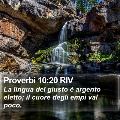 Proverbi 10:20 RIV Bible Verse Image