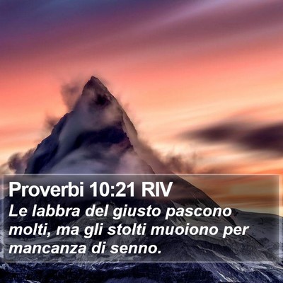 Proverbi 10:21 RIV Bible Verse Image