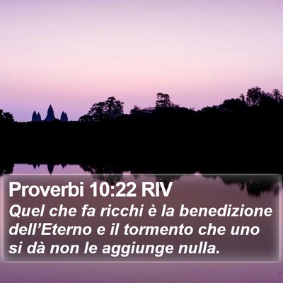 Proverbi 10:22 RIV Bible Verse Image