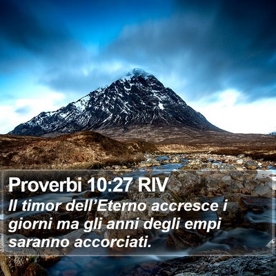 Proverbi 10:27 RIV Bible Verse Image