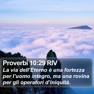 Proverbi 10:29 RIV Bible Verse Image