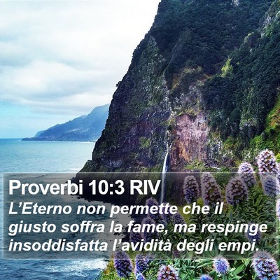 Proverbi 10:3 RIV Bible Verse Image
