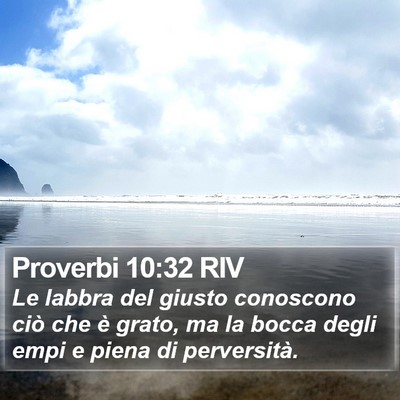 Proverbi 10:32 RIV Bible Verse Image