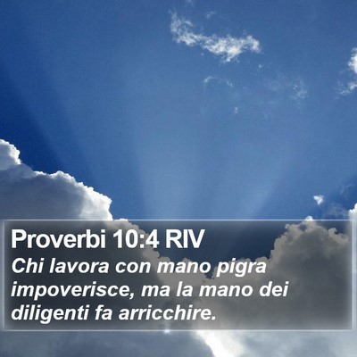 Proverbi 10:4 RIV Bible Verse Image