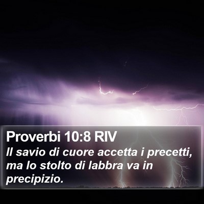 Proverbi 10:8 RIV Bible Verse Image