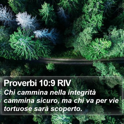 Proverbi 10:9 RIV Bible Verse Image