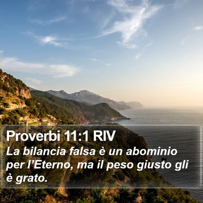 Proverbi 11:1 RIV Bible Verse Image