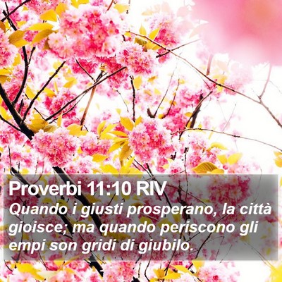Proverbi 11:10 RIV Bible Verse Image